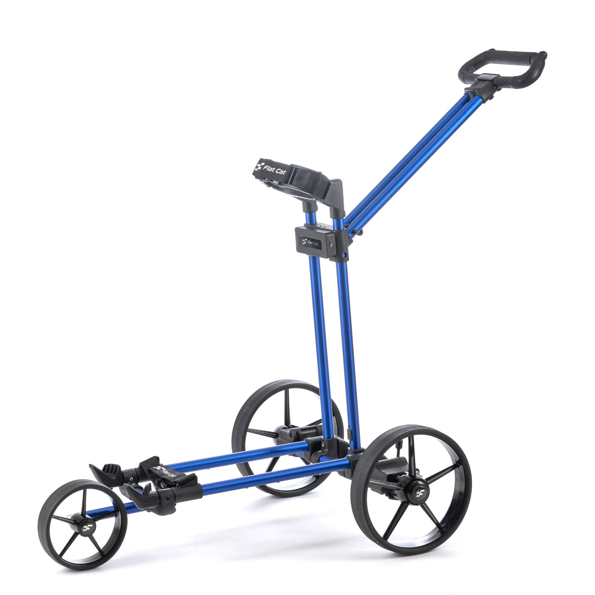 Flat Cat Push Golft Trolley Handwagen blau