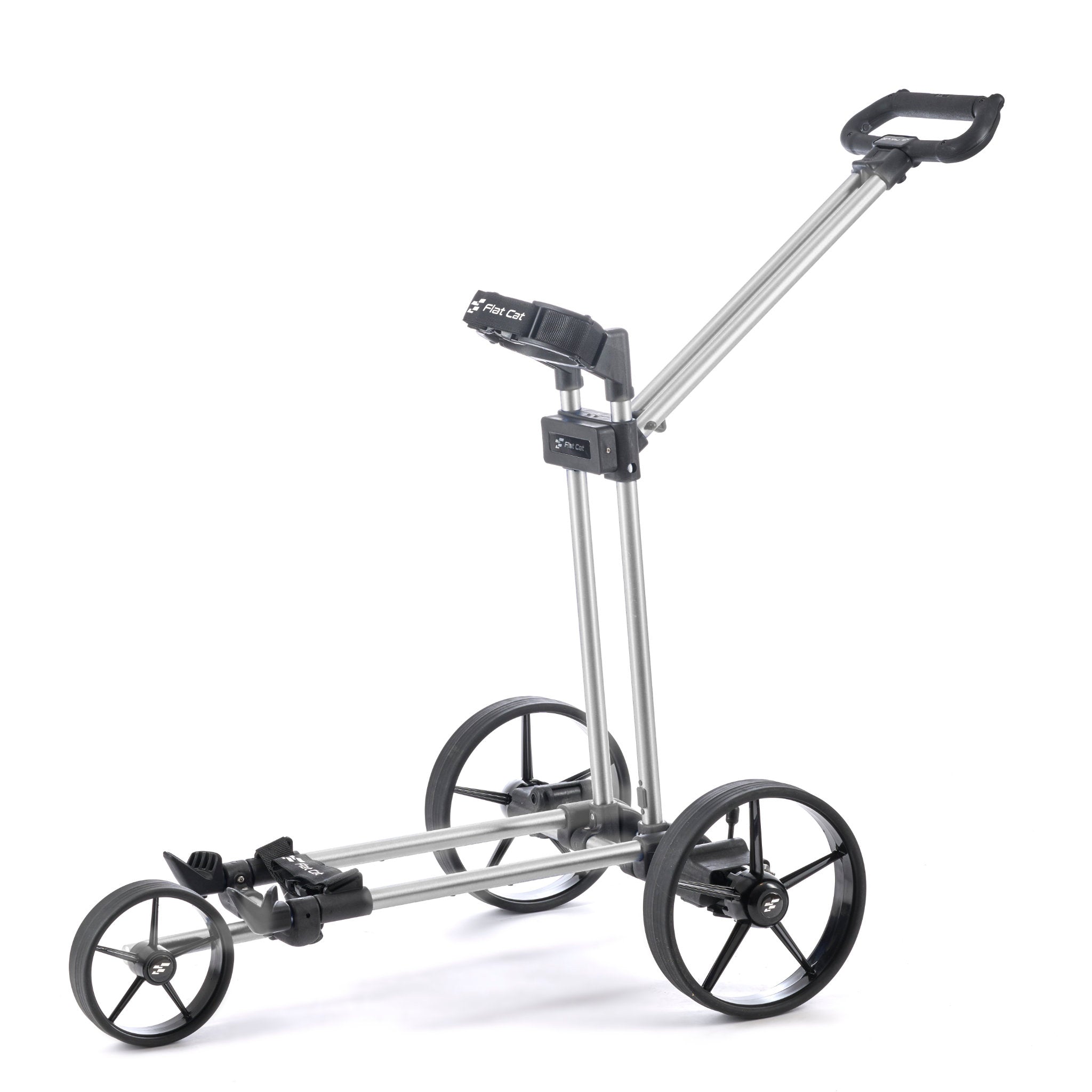 Flat Cat Push Golft Trolley Handwagen brushed
