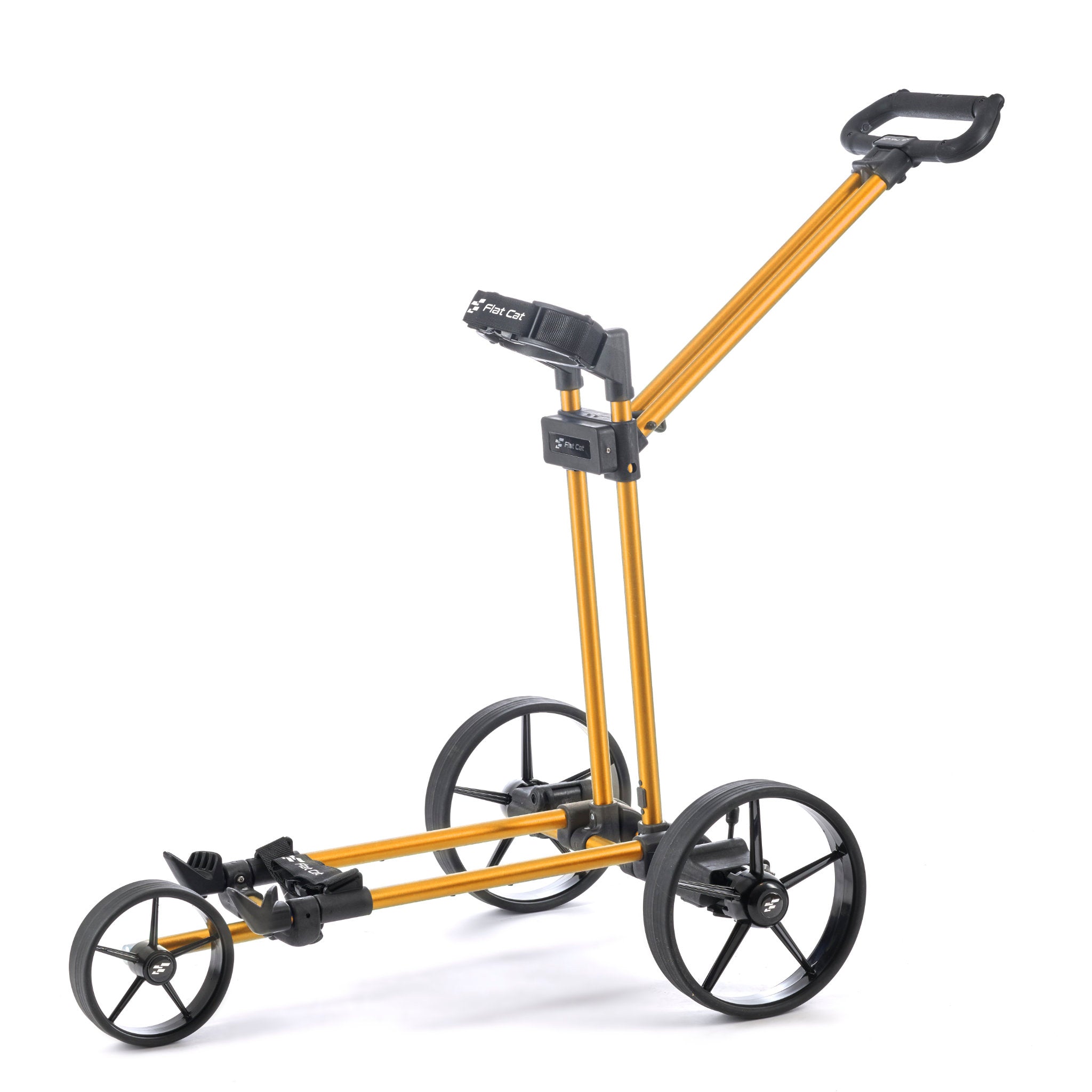 Flat Cat Push Golft Trolley Handwagen orange