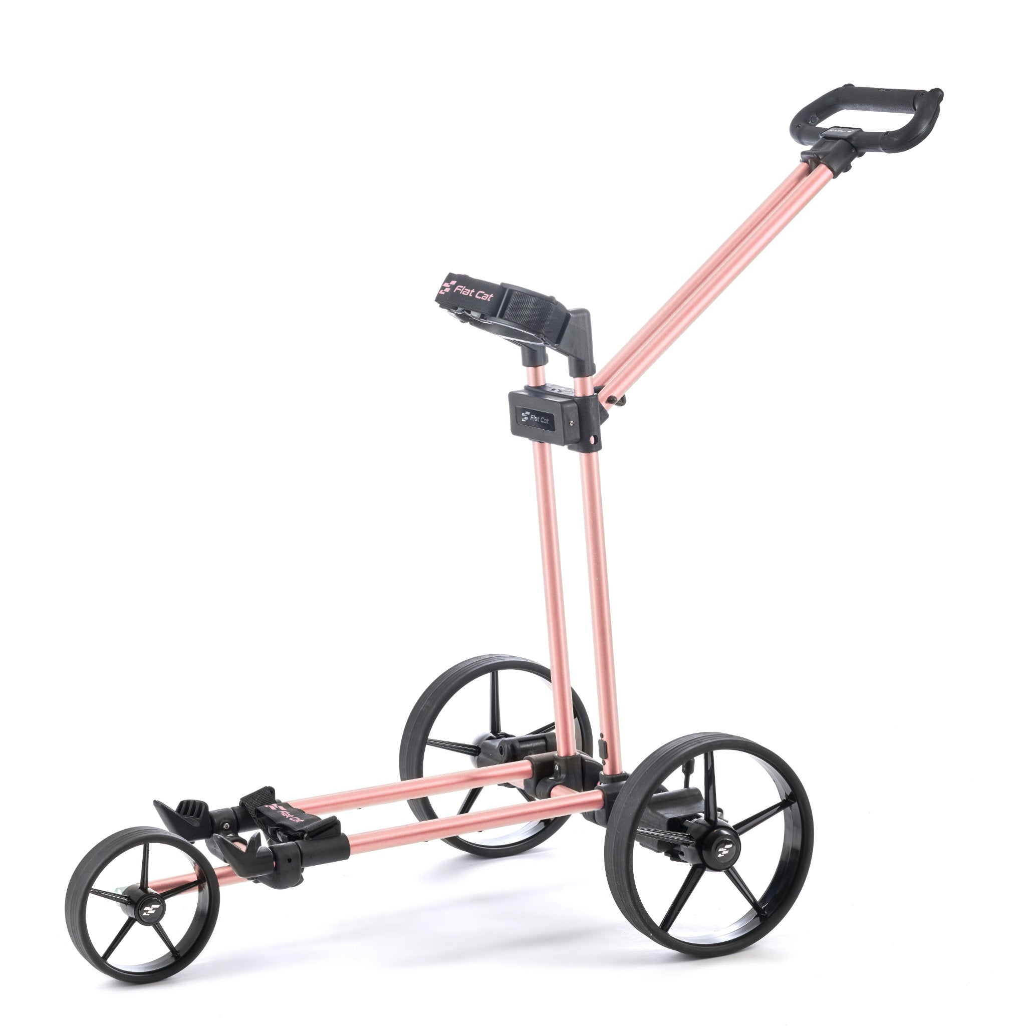 Flat Cat Push Golft Trolley Handwagen rose