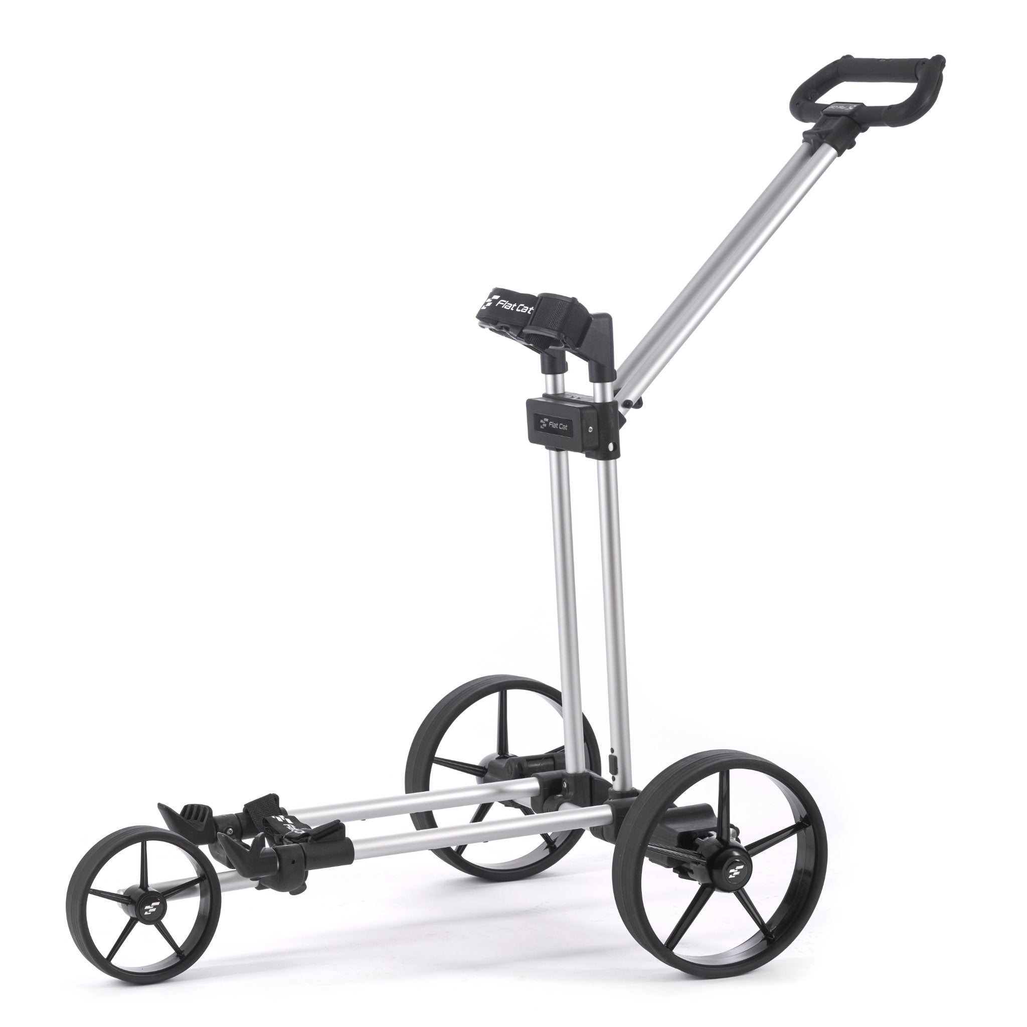 Flat Cat Push Golft Trolley Handwagen silber