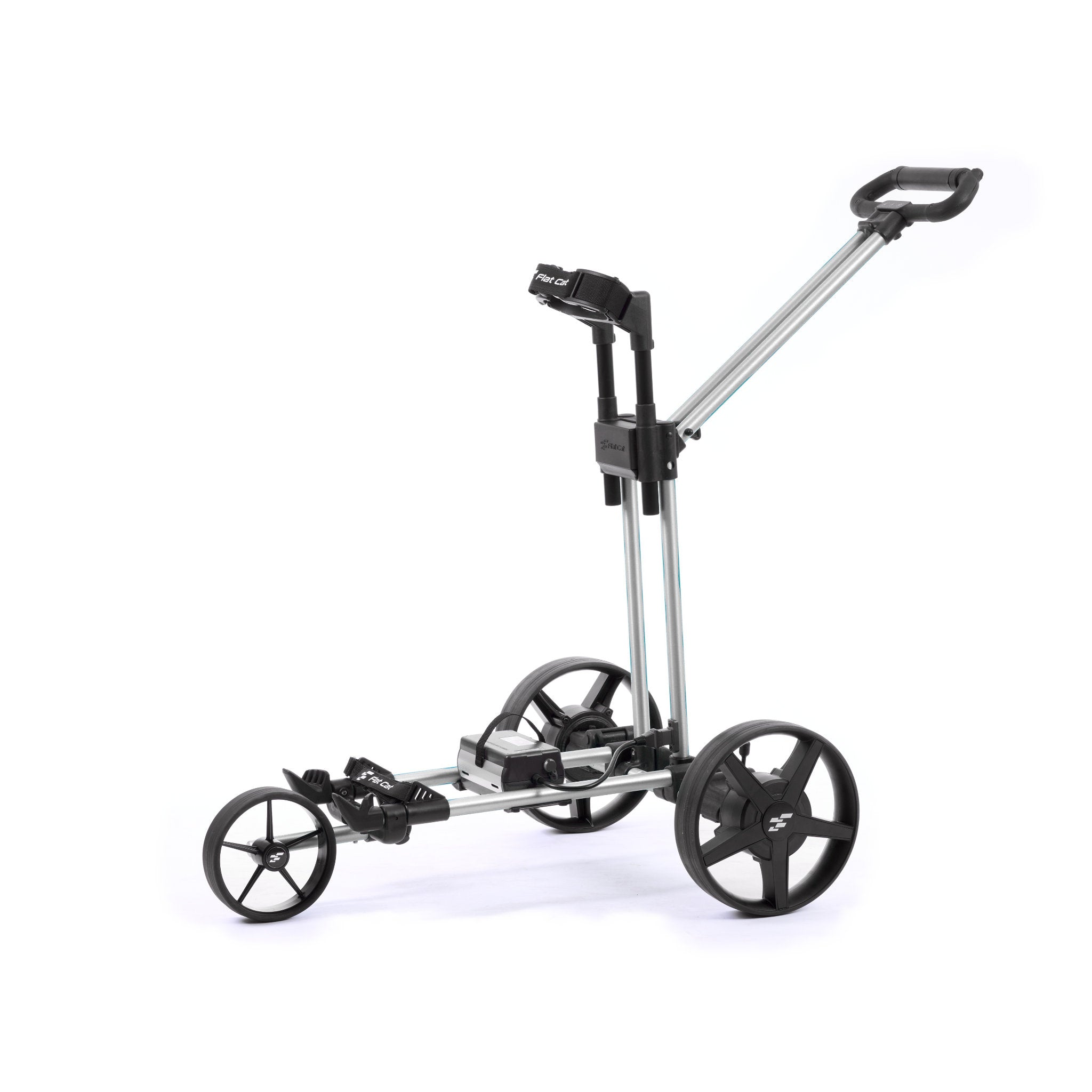 Flat Cat Touch Elektro Golf Trolley ohne zerlegen silber